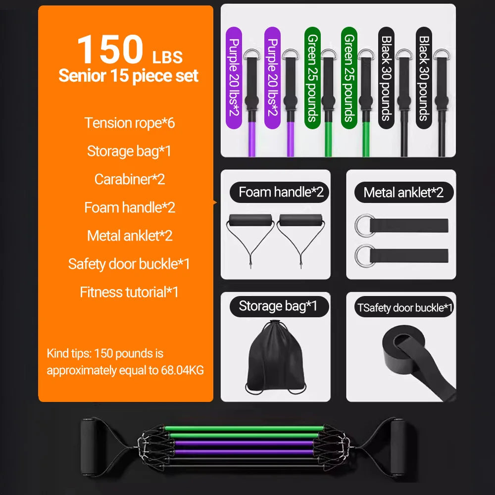 Pull Rope Resistance Bands Set