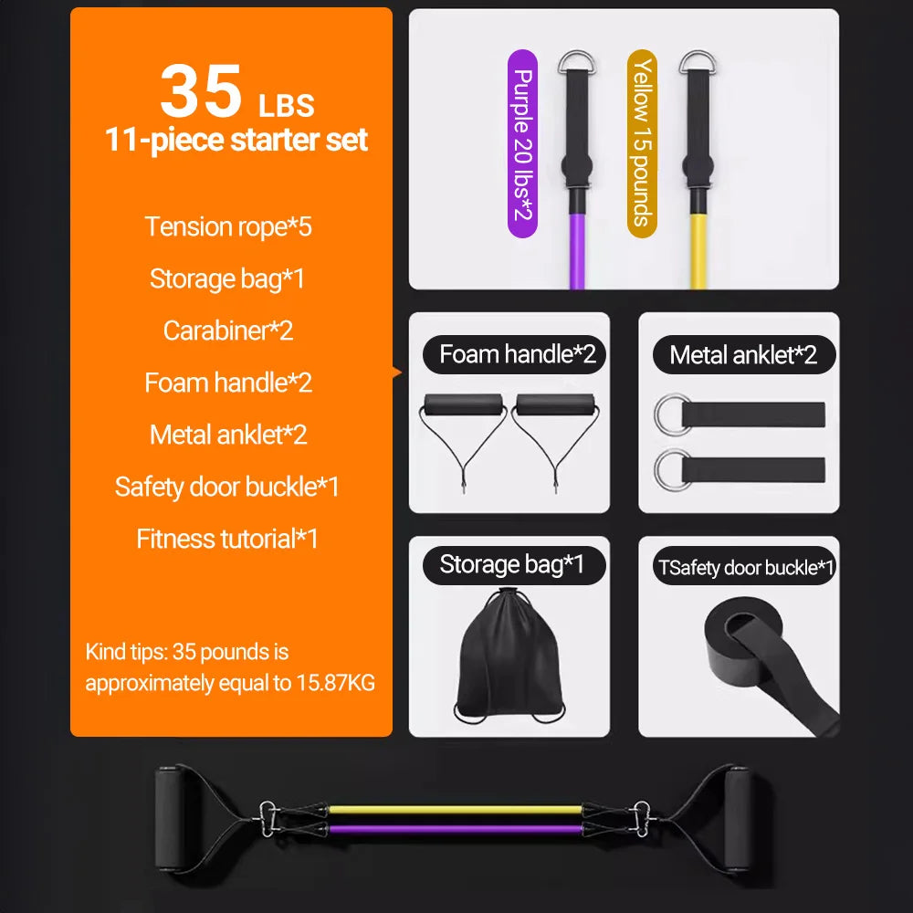 Pull Rope Resistance Bands Set